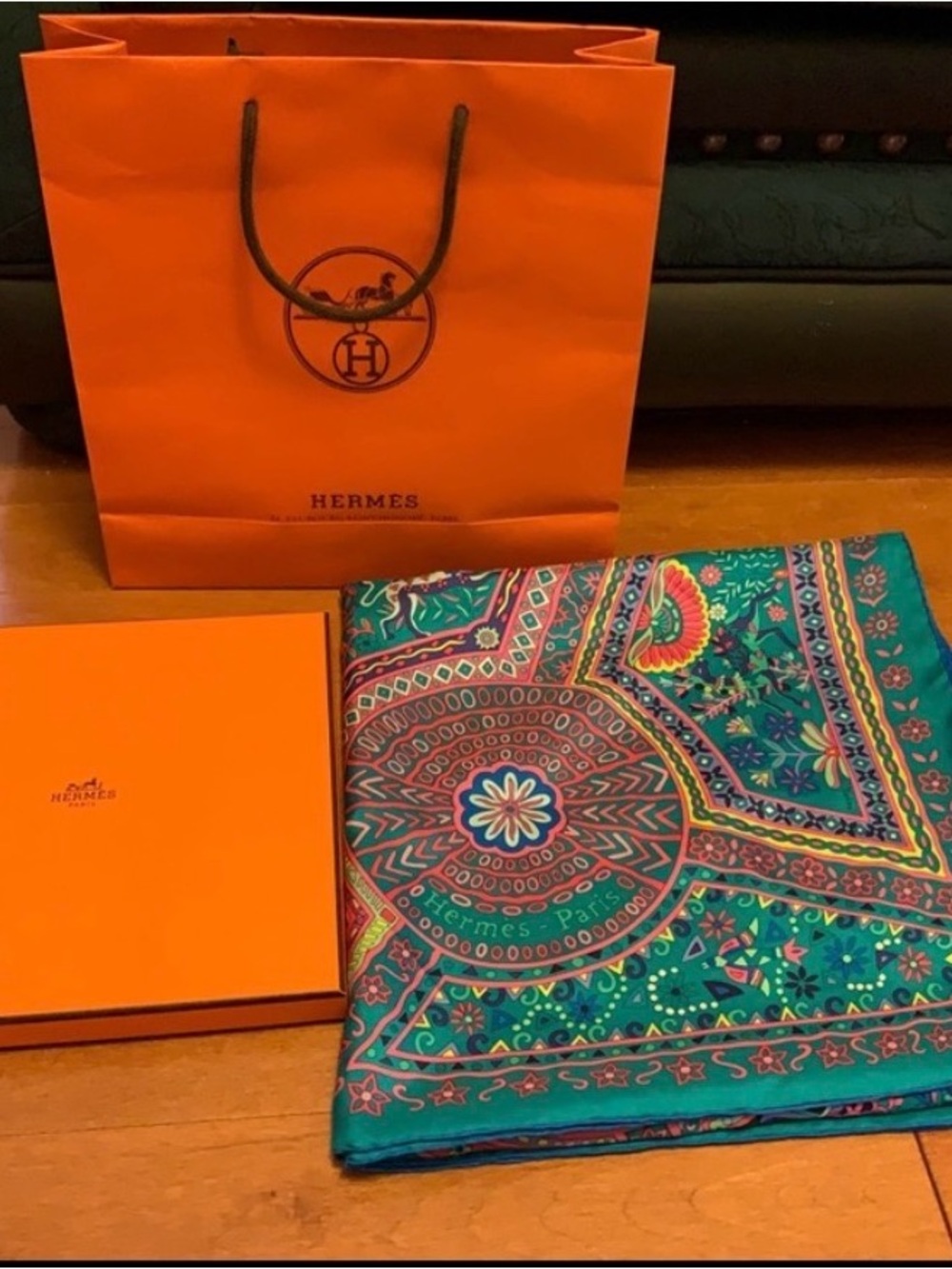 Hermes Silk Shawl 140CM